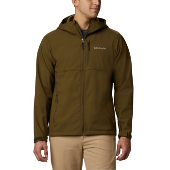 Columbia Ascender Hooded Softshell, Chamarras Verde Oliva Para Hombre | 681704-NHP